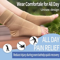 Open Toe Compression Socks Ankle Arch Support Planter Fasciitis Pain Socks USA