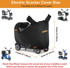 Mobility Scooter Cover Waterproof Accessories,420D Oxford Heavy Duty Electric