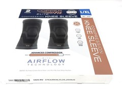 Copper Fit Elite Air Knee Sleeve 2-pack, AIR Flow Stays Dry, Cool Lightweight