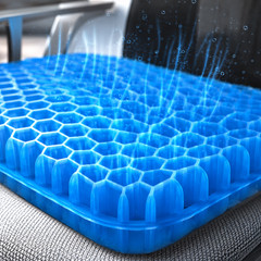 Gel Seat Cushion Honeycomb Cooling Orthopedic Chair Pad for Office CarWheelchair