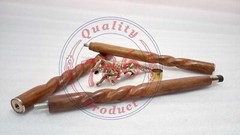 Designer Brass Running fox Handle Wooden Walking Cane Stick Handmade Decorative