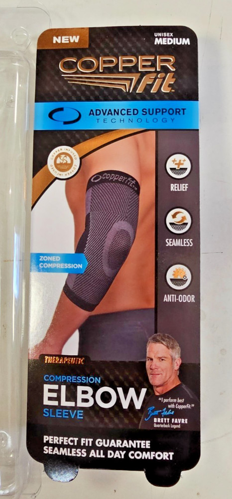 Copper Fit Compression Elbow Sleeve – Medium – New – Advanced Support Technology