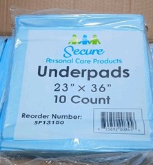 Secure Personal Care SP13150 Underpads 150 Count 23in x 36in Dog Pee Pads Puppy