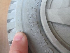 Rascal 600 mobility scooter parts: 2 main drive wheels dry-rot