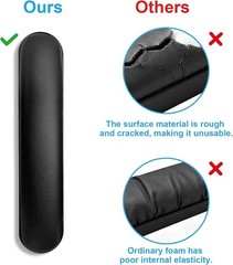 Wheelchair Armrest Pads 1 Pair Replacement Accessories Universal Fit Black