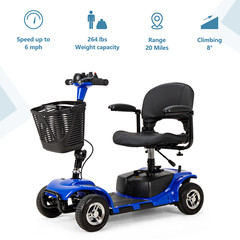 2024 4 Wheels Mobility Scooter Power Wheelchair Folding Electric For Home Travel