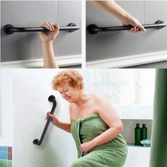 2 Pack Grab Bars 16 Inch, Black Bathroom Handle for Elderly, Stainless Steel :::