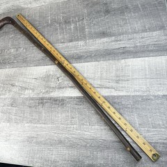 Natural Hardwood Walking Stick Cane Rustic Handcrafted Hiking Staff 35 Inch Bark
