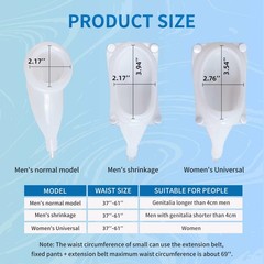 Men’s Wearable Urinal Collector Set, Urine Collection System with Condom Cath…
