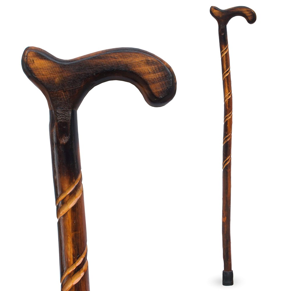 Rms Wood Cane – 36 Inches Natural Wood Walking Stick – Handcrafted Wooden