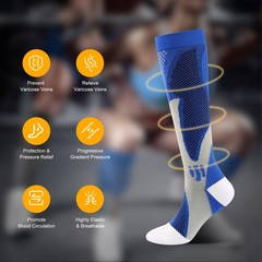 Compression Socks- 20-30 mmHg Knee High for Men & Women, Medical Grade, L/XL/XXL
