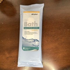 Stryker Sage 7989 Bath Hygienic Full-Body Washcloths Fragrnce Free 1 Pack of 8
