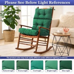 Rocking Chair Cushion, Waterproof and 45x22x4 inches, Dark Green