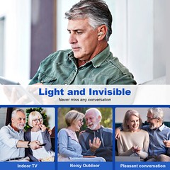 Pair Of Rechargeable Digital Hearing Aid With Adjustable Volume For Hearing Loss
