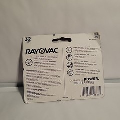 Rayovac Size 10 Hearing Aid Batteries 64 Pack Total Yellow Tabs 08/2026