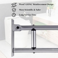 Flip-up Handicap Grab Bars, 29.6 Inch Toilet Safety Rails Wall Mount Grab Bar…