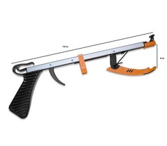 Compact Reacher Grabber Tool, 15″ Reach Extension with Rubberized Jaws and 3″…