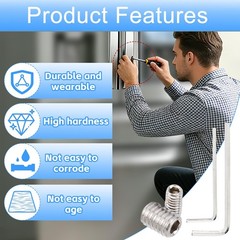 Penitue 18pcs Refrigerator Freezer Door 0.59 inches x 1.97 inches, Silver