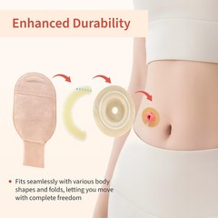 Deraymi 30pcs Ostomy Barrier Strips, Elastic Hydrocolloid Skin Barrier Strips, S