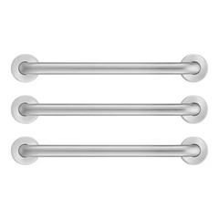 18 In. Grab Bar Combo in Brushed Stainless Steel (3-Pack)