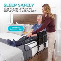 Stander EZ Adjust Bed Rail, Adjustable Senior Bedrail and Safety Assist Railing