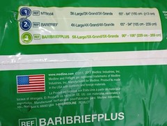 Medline FitRight Incontinence Unisex Adult 5XL Disposable Briefs Diapers 8ct Pkg