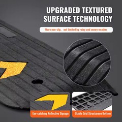 SKYSHALO 1 in Rise Rubber Threshold Ramp Doorway Wheelchair Curb Ramp 33000 lb