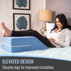 Dmi Firm Leg Wedge Pillow For Back Pain Relief Fsa Eligible High-Density Foam