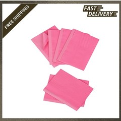 Pink Dental Bibs 50 Count 13×18 Waterproof Disposable Patient Cover For Clinic