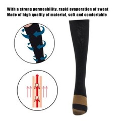 6 Pairs S-XXL Copper Compression Socks 20-30mmHg Graduated Support Mens Womens
