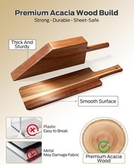 Mattress Lifter Tool 2PCS, Acacia Wood – Heavy Duty Bed Lifter with Ergonomic…