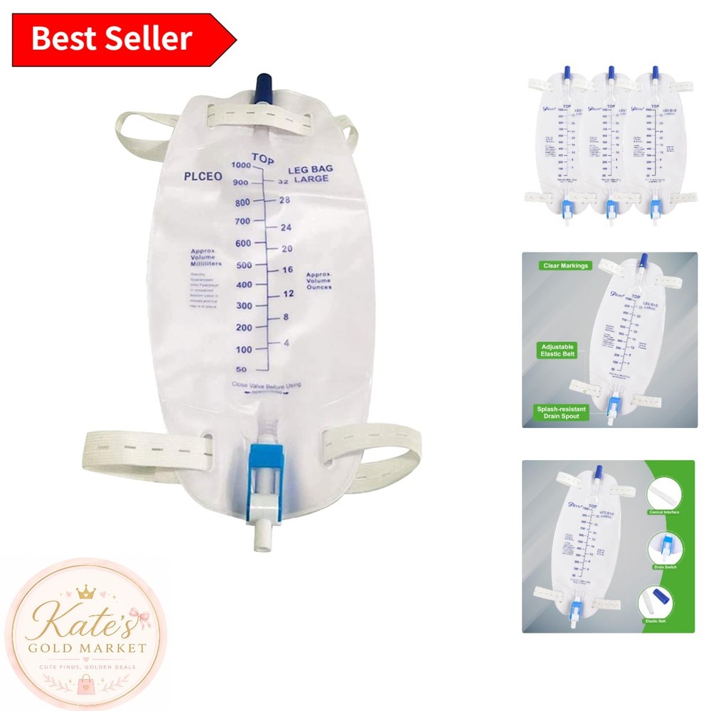 Comfort & Hygiene with 1000ml Easy-Tap Urinary Drainage Bags, Anti-Reflux