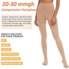 Thigh High Compression Socks 20-30 mmHg Firm Surgery Swelling Stockings Full Toe