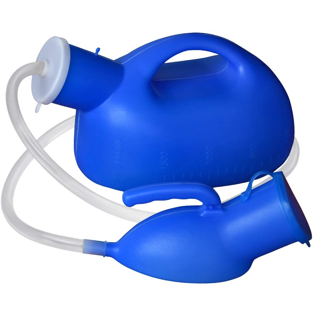 2000ml Portable Urinal for Men, Large Capacity 1 Count (Pack of 1), Blue
