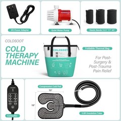 Cold Therapy Machine w Timer Ice Circulation Compression Pad Portable