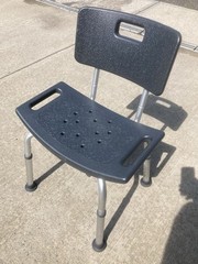 Medline Bath Chair, Bench, Seat, Stool for Disabled, Seniors & Elderly Black
