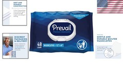 Gentle Moisturizing Adult Incontinence Wipes – 48 Count Soft Pack with Aloe Vera