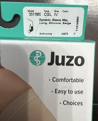 Juzo Compression Max ArmSleeve 20-30mmHg Sz I Reg Soft Silicone Beige