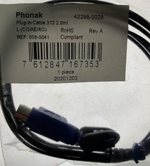 Phonak Plug-in cable 312 2.0m/L 058-0041 7612847167353 Sonova AG