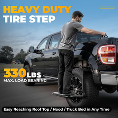 Adjustable Folding Tire Step for Trucks, SUVs & RVs – Non-Slip, 330 Lbs Capacity