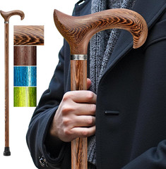 Walking Cane, Available in Multiple Inches Wooden Cane Support up to 300 Lbs,…