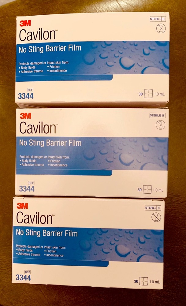 3M Cavilon No Sting Skin Barrier Film 1 ML Sterile 3344 NEW 3 BX/ 30 EA EXP2028