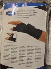 NEW Comfort Cool Thumb and Wrist CMC Restriction Splint BLACK LEFT LARGE NC79574