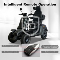 4 Wheel Electric Mobility Scooter Top Speed 15.53mph 1000W 60V HS4W-E4 Black/Red