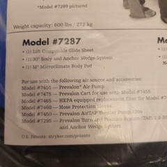Stryker Sage AirTap LC Patient Repositioning System Guide Sheet Body Pad #7289