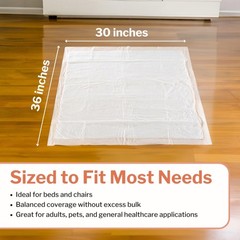 McKesson Underpads Disposable Bed 30×36 Inch (Pack of 10), Peach Backsheet