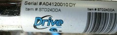 STD24DDA Drive Sentra Heavy Duty Wheelchair – Rear wheel axle-Bearing – Spacers