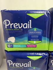 Prevail Bariatric Briefs, Ultimate Absorbency, Size B (3X-Large), 40 Diapers