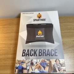 Sparthos Back Brace Lower Back Support Belt Open Box Unused Black Medium