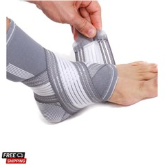 Adjustable Ankle Support Brace Gray, Size L, 1 Unit